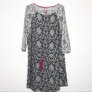 Hatley dress XL drawstring waist black white EUC